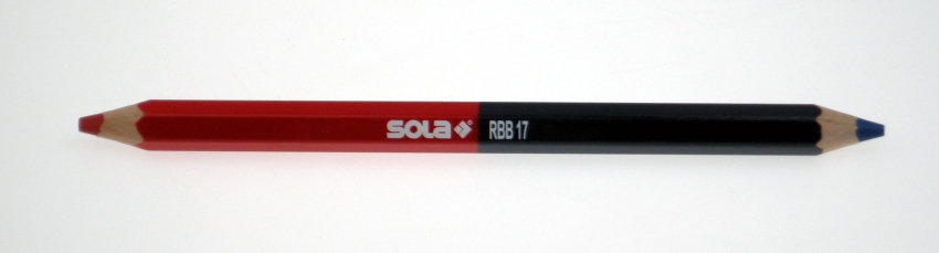 RBB 17 - Tužka červeno/modrá pro instalatéry, sádrokartonáře, blister 6ks