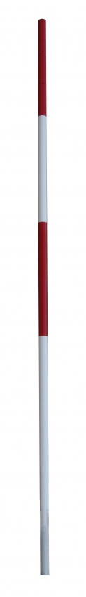 Tyčový ochranný Znak T1 pro betonovou patku, červenobílá, 250cm